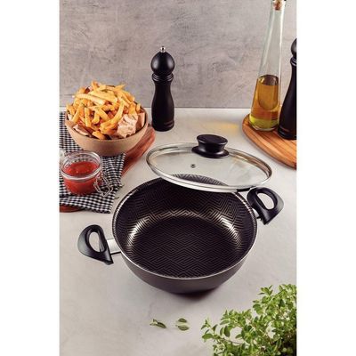 Fritadeira Multiuso Paris Em Alumínio Chumbo 24cm 2,8l Com Antiaderente Starflon Max