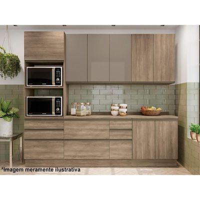Balcão De Cozinha Maxxi G744 C/ 2 Portas S/ Tampo 80cm Nogal - Kappesberg