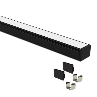 Perfil De Sobrepor Taschibra Para Fita De Led Vertex 20 Com 1 Metro Preto