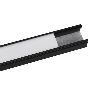 Perfil De Sobrepor Taschibra Para Fita De Led Vertex 20 Com 1 Metro Preto