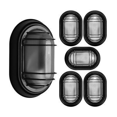 Kit 6 Arandelas Taschibra Tartaruga Suprema Alumínio E27 Bivolt Preto