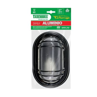 Kit 6 Arandelas Taschibra Tartaruga Suprema Alumínio E27 Bivolt Preto