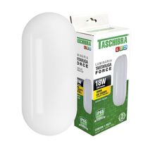 Arandela Tartaruga De Led Taschibra Force 18w Ip65 Branca Bivolt 3000k Luz Quente