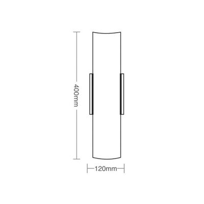 Arandela Taschibra Vidro Embaú 40cm 2xe27 Bivolt