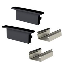 Perfil De Sobrepor Taschibra Para Fita De Led Zenith 5x2 Com 1,5 Metros Preto