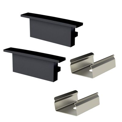 Perfil De Sobrepor Taschibra Para Fita De Led Zenith 5x2 Com 3 Metros Preto