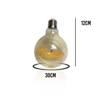 Lampada Led Vintage Mensagem 4W Dream Branco Quente 110v