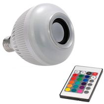 Lâmpada Led Musical Bluetooth Rgb Com Controle Remoto