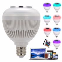 Lâmpada Led Musical Bluetooth Rgb Com Controle Remoto