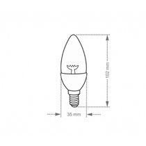 Lâmpada Led Vela Tvl 25 Clara 3w 2700k E14/e27 - Taschibra