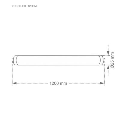 Lâmpada Tubo Led T8 20,5w 120cm G13 Taschibra Bivolt 3000k Luz Quente