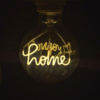 Lampada Led Vintage Mensagem 4W Home Branco Quente 110v