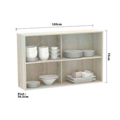 Armário Basculante Duplo 120cm 2 Portas Lis Legno Crema