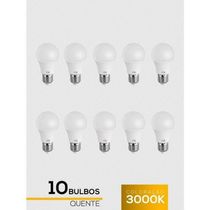 Kit 10 Lâmpadas Led Pêra 9W Bivolt Amarelo 3000K Amarelo 3000K