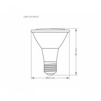 Lâmpada Led Par 20 7w E27 Ip65 Taschibra Bivolt 6500k Luz Fria