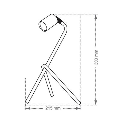 Luminária Abajur Taschibra Stand Preto E27 Bivolt
