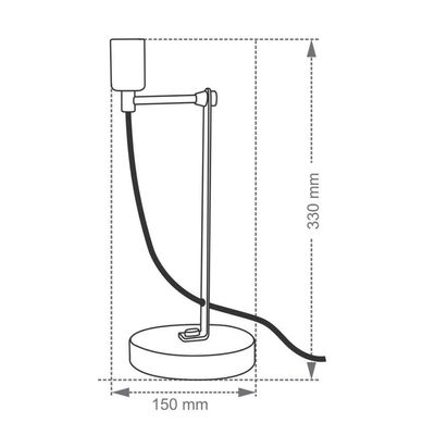 Luminária Abajur Taschibra Zancos Preto/ouro E27 Bivolt