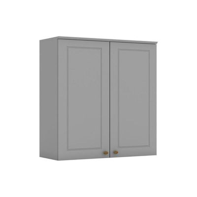 Armário Aéreo P/ Cozinha Americana C/ 2 Portas 80cm Cinza - Henn