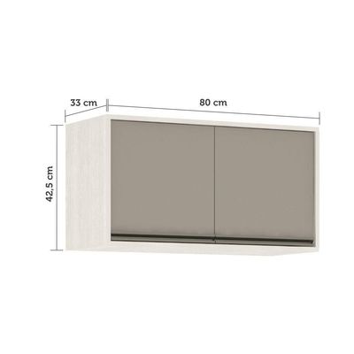 Armário Aéreo De Cozinha 80cm 2 Portas Linea Pátina