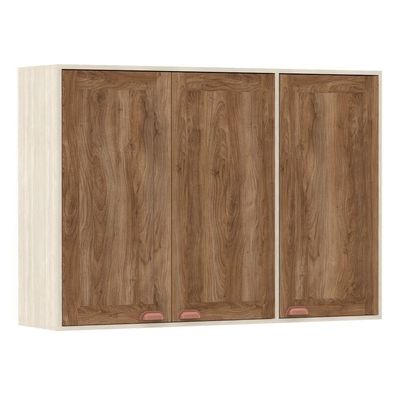 Armário Aéreo De Cozinha 120 Cm 3 Portas 5 Prateleiras