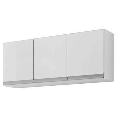 Armário Aéreo De Cozinha 3 Portas 120Cm Andréia Branco