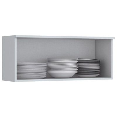 Armário Aéreo P/ Cozinha Americana 1 Porta Basculante 80cm Branco - Henn