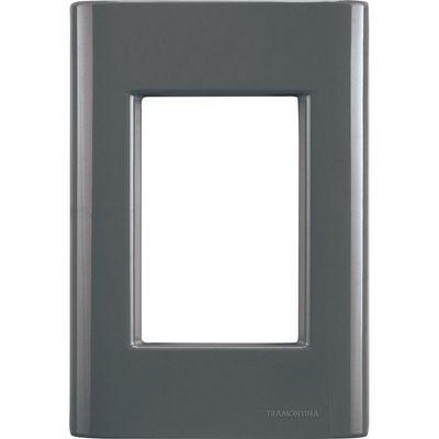 Placa 3 Postos 4x2 Tramontina Giz Grafite Tramontina