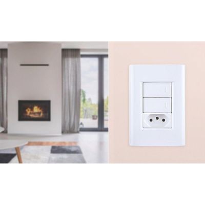 Placa 3 Postos 4x2 Tramontina Giz Branca Tramontina