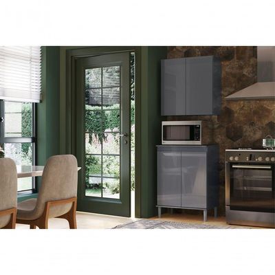 Armário Aéreo Aliex 02 Portas Cinza