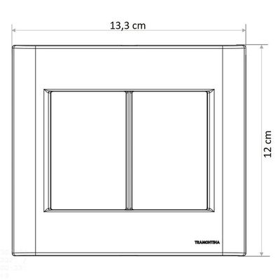 Placa 6 Postos 4x4 Tramontina Giz Grafite Tramontina