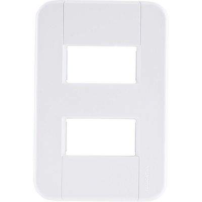 Placa 2 Postos Afastados 4x2 Tramontina Tablet Branca Tramontina