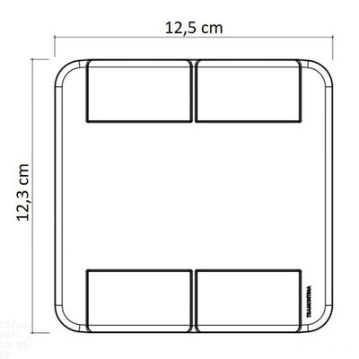 Placa 6 Postos 4x4 Tramontina Tablet Branca Tramontina