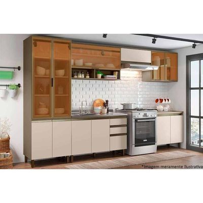 Armário Aéreo Cozinha Modulado Connect 80 C/ 1 Porta Basculante Duna/cristal - Henn