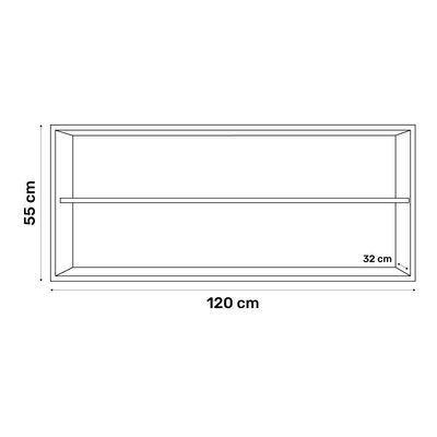 Armário De Cozinha Aéreo 120cm 3 Portas Branco
