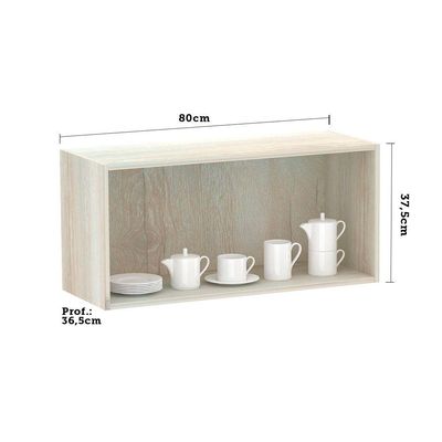 Armário Basculante 80cm 1 Porta Luci Legno Crema C/Kashmir