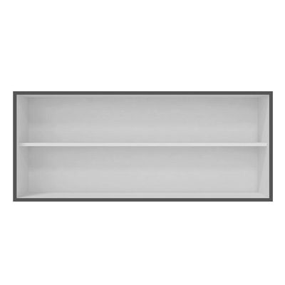 Kit 02 Armários De Cozinha Aéreo Andréia 120cm 3 Portas Cinza Escuro - Desk Design