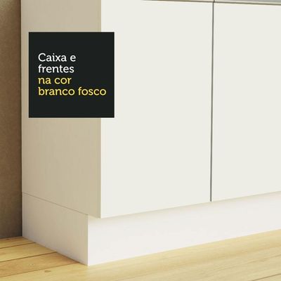 Armário Aéreo De Canto 100% Mdf Com Adega Branco Smart Madesa Branco
