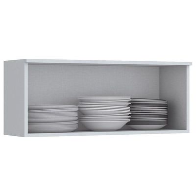 Armário Aéreo P/ Cozinha Americana C/ 1 Porta Basculante 80cm Branco - Henn