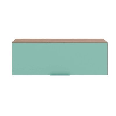 Armário Aéreo 80 Cm 1 Porta Basculante Etna Poliman Móveis Carvalho Oak/menta