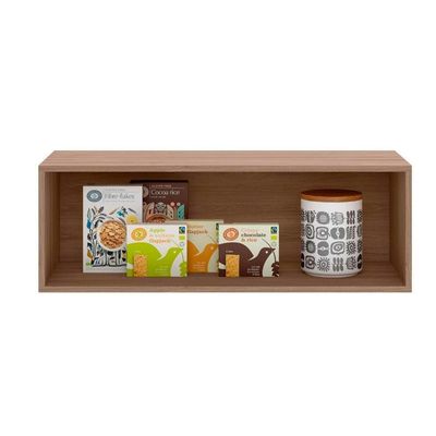 Armário Aéreo 80 Cm 1 Porta Basculante Etna Poliman Móveis Carvalho Oak/menta