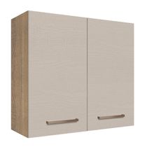 Armário Aéreo 70 Cm 2 Portas Agata Madesa Rustic/crema