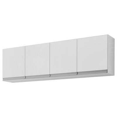 Armário De Cozinha Aéreo Andréia 150Cm 4 Portas Branco