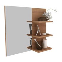 Espelheira Para Banheiro 60Cm Multimóveis Vcr10088 Amêndoa