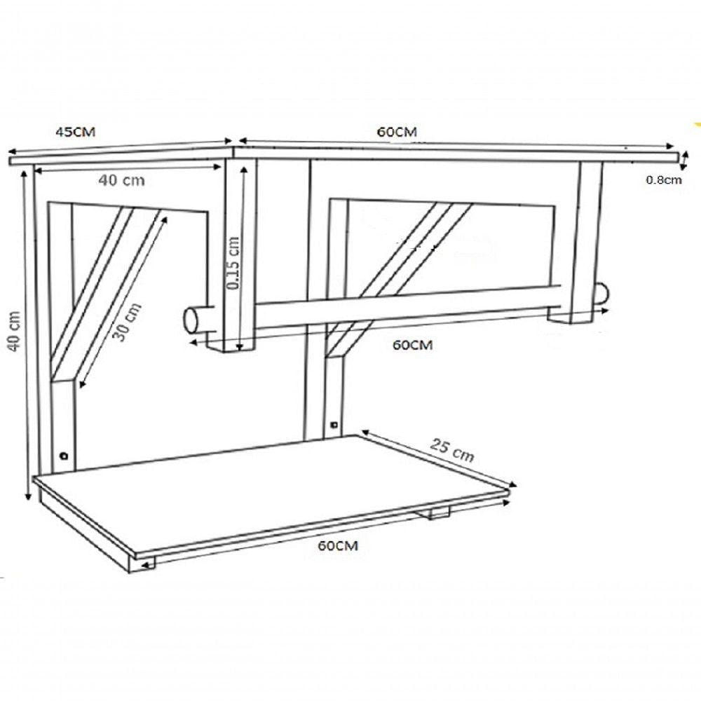 Gabinete De Vidro P/ Banheiro 60cm Cuba Com Torneira Cromada