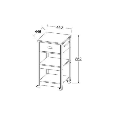 Gabinete Banheiro Ditália Ba-130 Cor:preto Preto