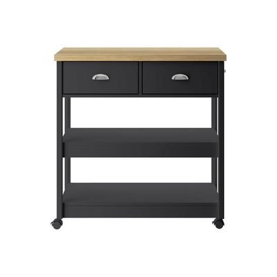 Gabinete Banheiro Ditália 2 Gavetas Ba-135 Cor:preto Preto