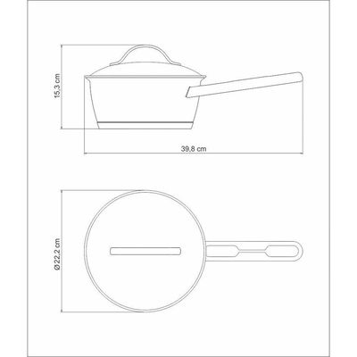 Panela Tramontina Allegra Em Aço Inox Com Fundo Triplo 20 Cm 2,7 L Tramontina