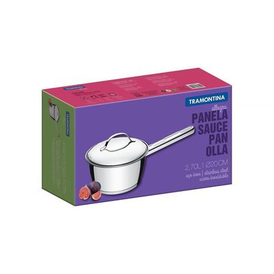 Panela Tramontina Allegra Em Aço Inox Com Fundo Triplo 20 Cm 2,7 L Tramontina