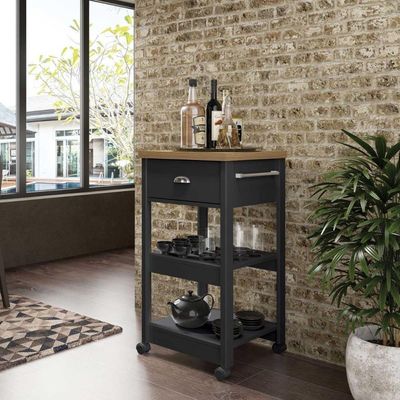 Gabinete Banheiro Ditália Ba-130 Cor:preto Preto