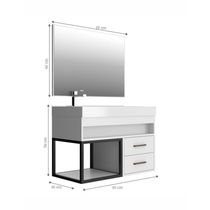 Gabinete Banheiro Cuba E Espelheira 80Cm MultimóveisVcr10071